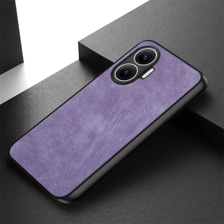 Funda trasera de cuero vintage para Redmi Turbo 4 Pro (morada)