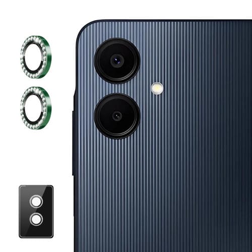 Película Completa de Cristal para Lente de Cámara con Anillo de Diamante Individual Antirreflejo Enkay Ar para Samsung Galaxy A06 4G (Verde Oscuro)