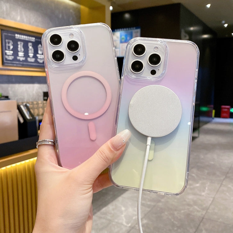 Funda para Teléfono Magsafe PC Transparente con Degradado para iPhone 13 Pro (Colorida)