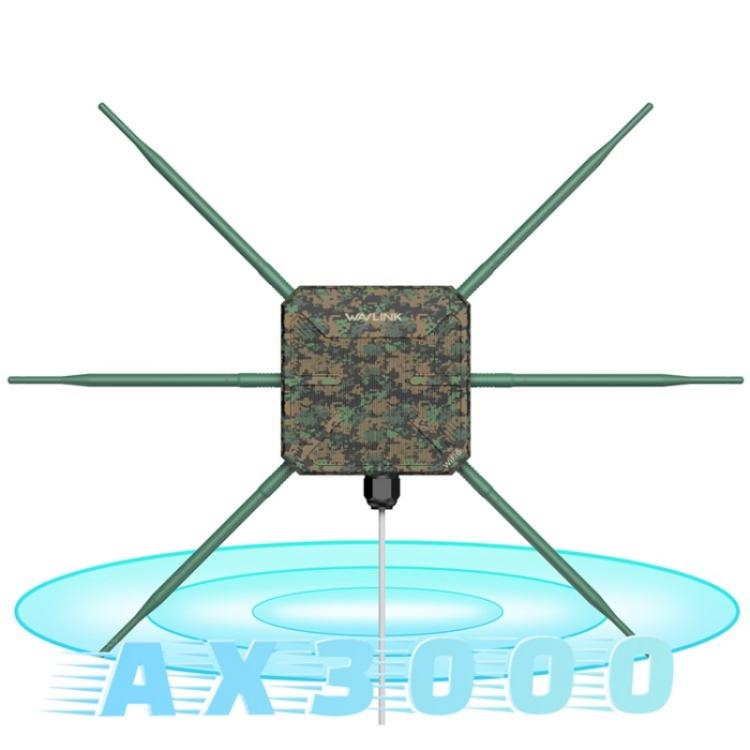 Extensor WiFi WAVLINK WN588HX3 AX3000 doble banda para exteriores con 6 antenas (Enchufe Reino Unido)