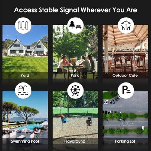 Extensor WiFi para exteriores WAVLINK WN588HX3 AX3000 repetidor WiFi doble banda 6 antenas (Blanco)