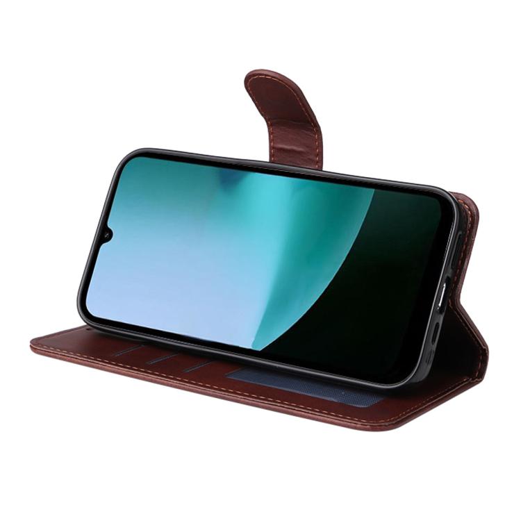 ENKAY - Funda para Redmi 15C 5G/4G EU (173,1 mm), tarjetero, textura de becerro, con protector de pantalla (negro)