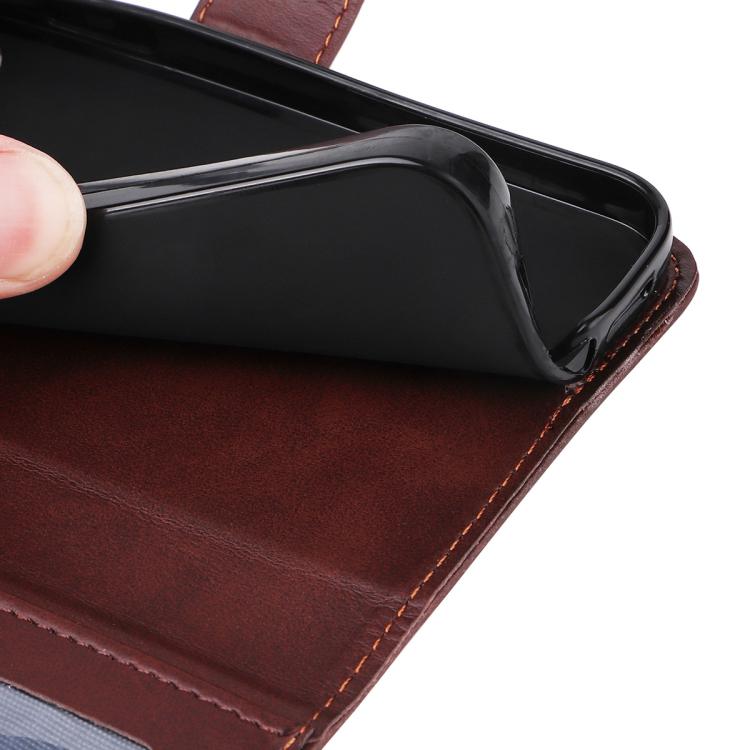 ENKAY - Funda de piel con textura de becerro y protector de pantalla para Samsung Galaxy M56 (negro)