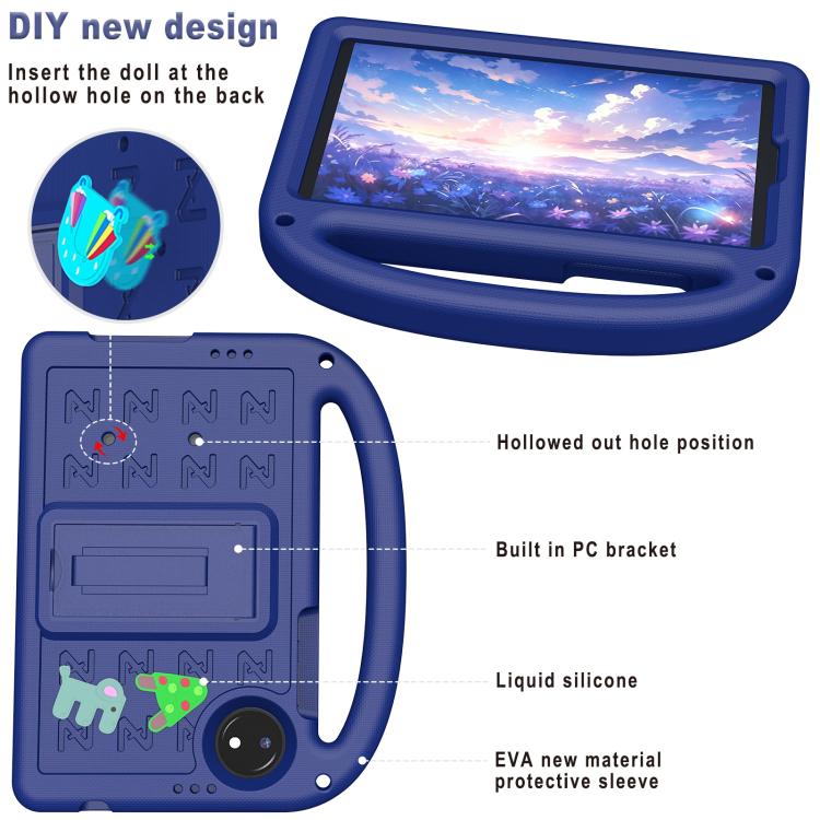 Funda a Prueba de Golpes Eva con Dibujos Animados de Sparrow para Xiaomi Pad 7 (Azul Marino)