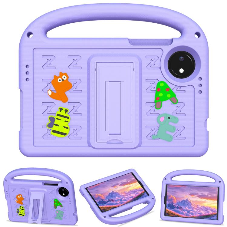 Funda a Prueba de Golpes Eva con Dibujos de Gorriones para Xiaomi Pad 7 (Morado Taro)