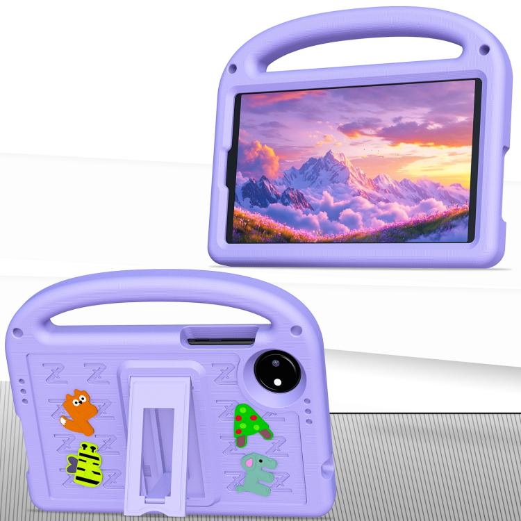Funda a Prueba de Golpes Eva con Dibujos de Gorriones para Xiaomi Pad 7 (Morado Taro)