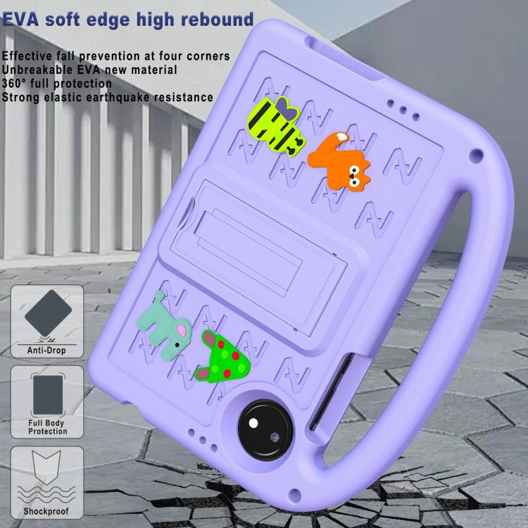 Funda a Prueba de Golpes Eva con Dibujos de Gorriones para Xiaomi Pad 7 (Morado Taro)