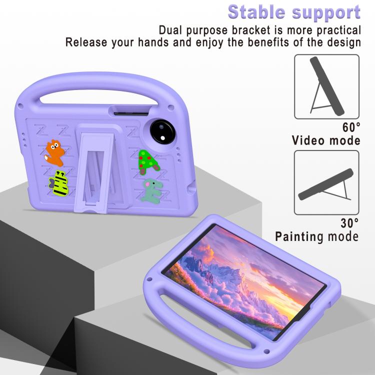 Funda a Prueba de Golpes Eva con Dibujos de Gorriones para Xiaomi Pad 7 (Morado Taro)