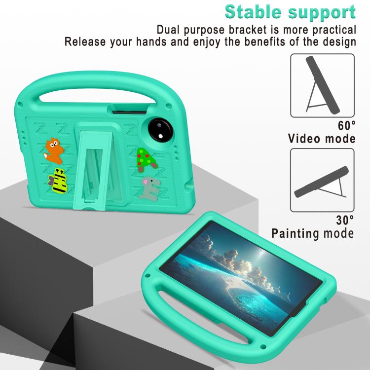 Funda a Prueba de Golpes Eva con Dibujos Animados de Gorrión para Xiaomi Pad 7 Pro (Verde Glaciar)