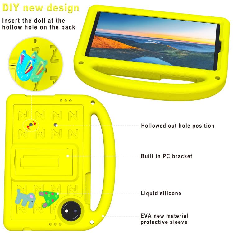 Funda a Prueba de Golpes Eva con Dibujos Animados de Sparrow para Xiaomi Pad 7 Pro (Amarilla)