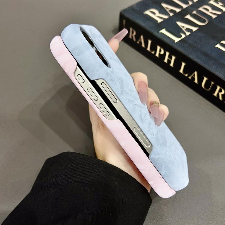Funda para iPhone 16 Plus Cuero Aterciopelado Media Cobertura PC (Verde)