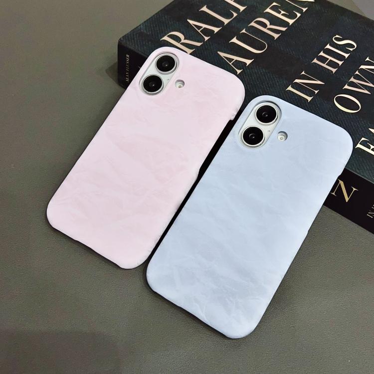 Funda para iPhone 16 Plus Cuero Aterciopelado Media Cobertura PC (Verde)