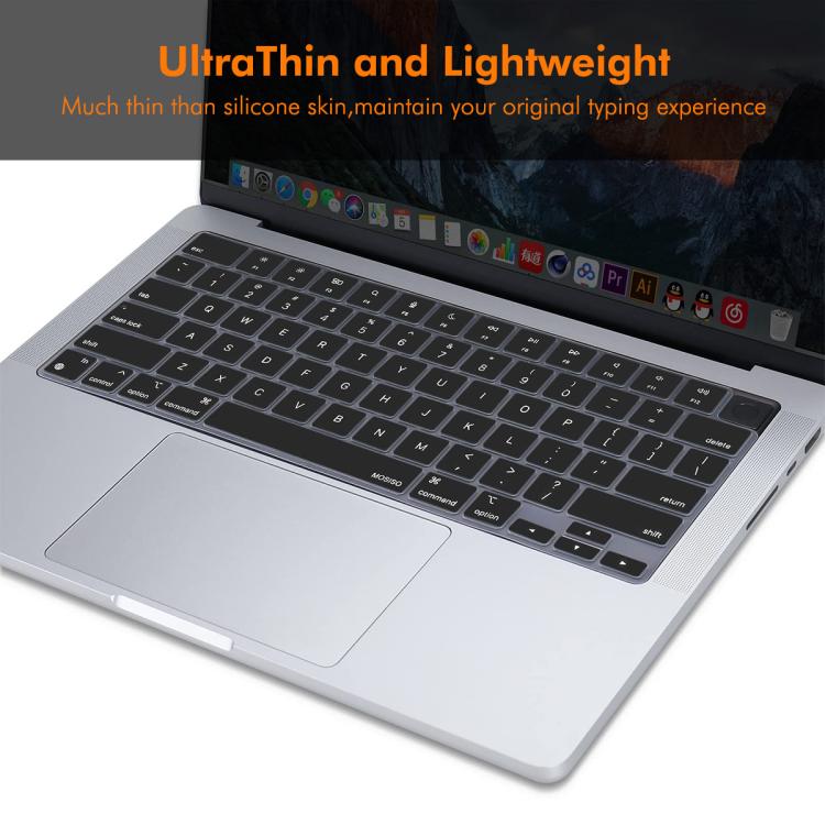 Funda Protectora de Silicona Suave para Teclado Enkay Versión Estadounidense para MacBook Pro 14.2 / Pro 16.2 / Air 13.6 / Air 15.3 (Blanca)