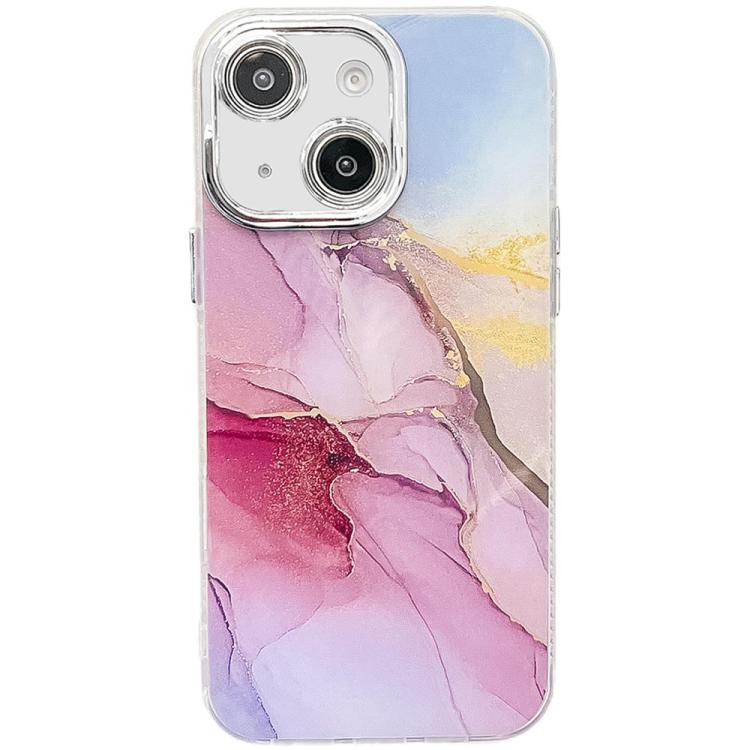 Funda para Teléfono iPhone 14 Textura Mármol Galvanizado (Oro, Rosa, Rojo)