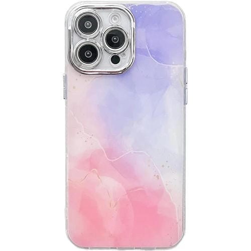 Funda para Teléfono iPhone 16 Pro Max Textura Mármol Galvanizado (Púrpura Rosa)