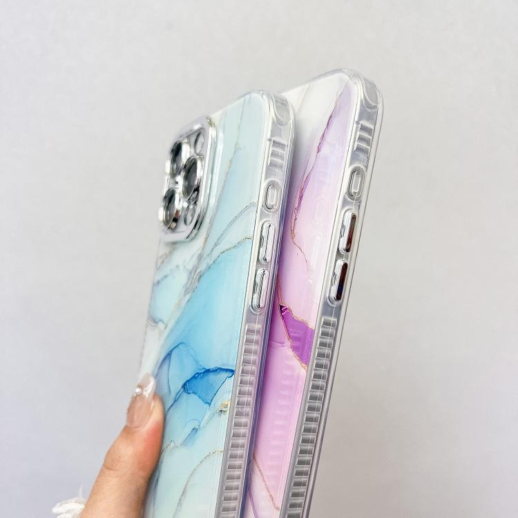 Funda para Teléfono iPhone 16 Plus Textura Mármol Galvanizado (Rosa M2)