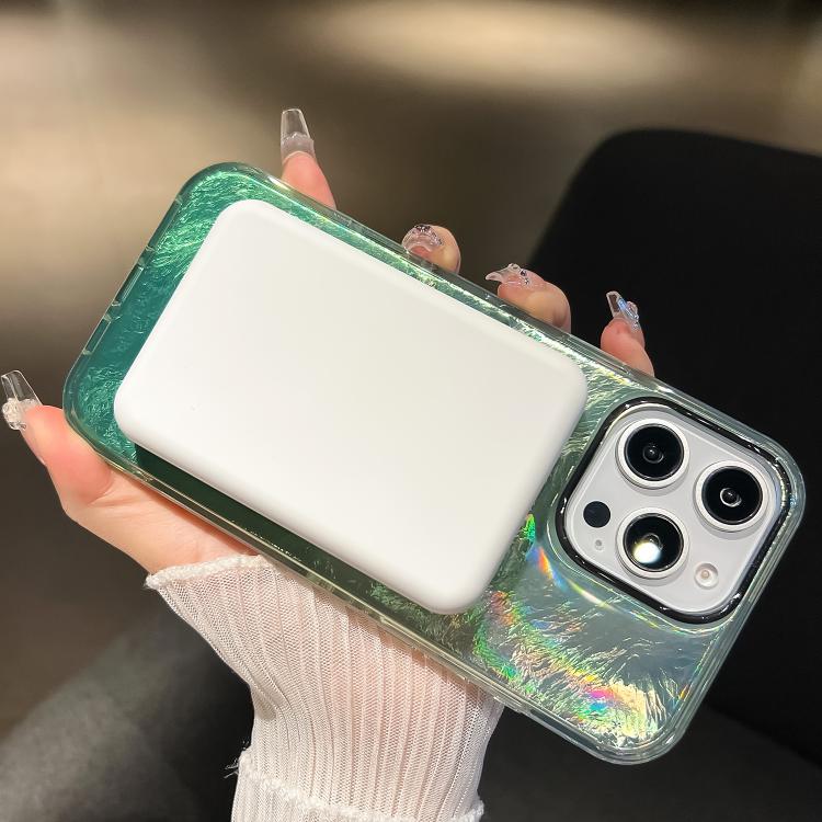 Funda para Teléfono Magsafe iPhone 12 Textura de Glaciar Enchapada Degradado (Amarillo Rosa)