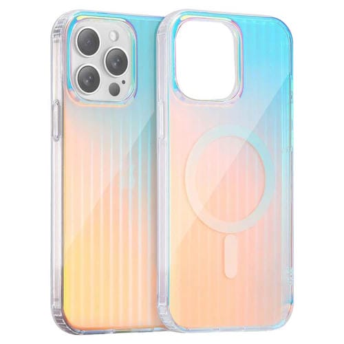 Funda para Teléfono Magsafe iPhone 13 Pro Textura Grabada con Láser (Rayas Verticales)