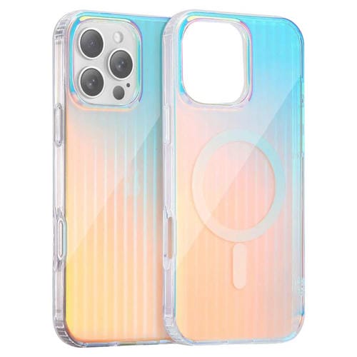 Funda para Teléfono Magsafe iPhone 16 Pro Textura Grabada con Láser (Rayas Verticales)