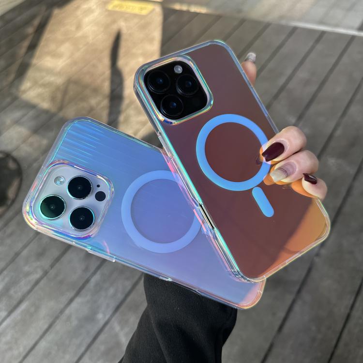 Funda para Teléfono Magsafe iPhone 12 Textura Grabada con Láser Rayas Verticales