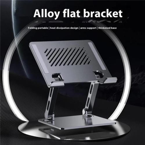 Soporte de Metal Aleación de Acero Ajustable Plegable para Tableta Escritorio J26S (Plateado)