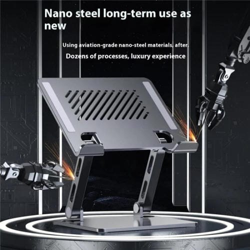 Soporte de Metal Aleación de Acero Ajustable Plegable para Tableta Escritorio J26S (Plateado)