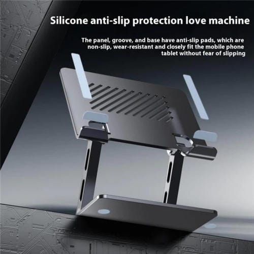 Soporte de Metal Aleación de Acero Ajustable Plegable para Tableta Escritorio J26S (Plateado)