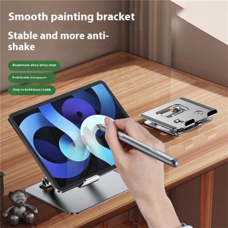 Soporte de Aleación de Acero para Teléfono y Tableta de Escritorio con Rotación 360 J18S (Plateado)