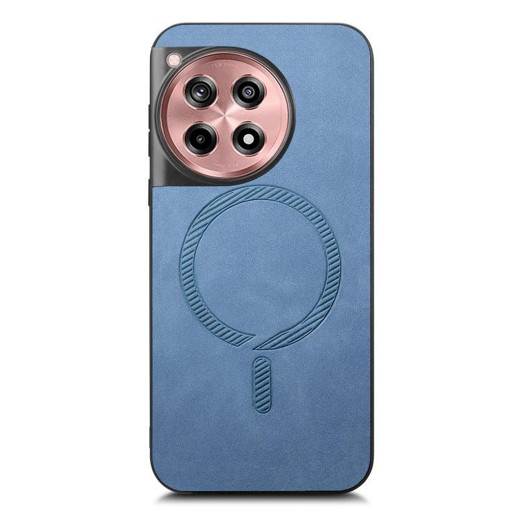 Funda Trasera PU Magsafe Retro para OnePlus Ace 3/12R 5G (Azul)