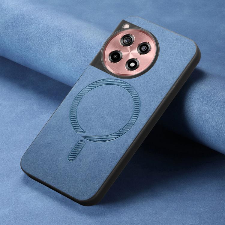 Funda Trasera PU Magsafe Retro para OnePlus Ace 3/12R 5G (Azul)