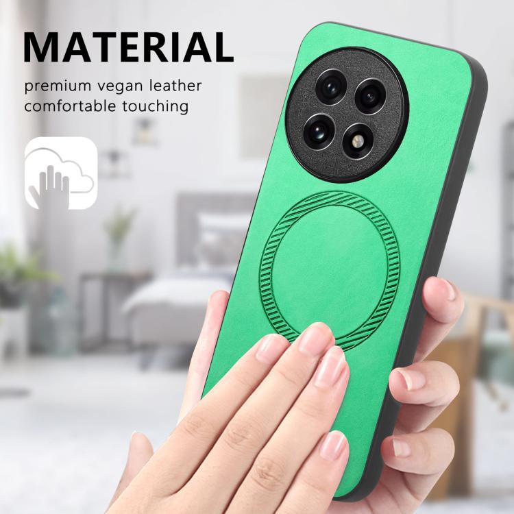 Funda Trasera PU Magsafe Retro para OnePlus Ace 3/12R 5G (Marrón)
