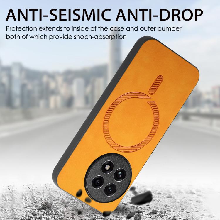Funda Trasera PU Magsafe para OnePlus Nord CE4/Ace 3V (Amarilla)