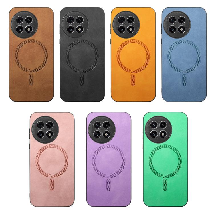 Funda Trasera PU Magsafe Retro para OnePlus Nord CE4 Ace 3V (Morado)