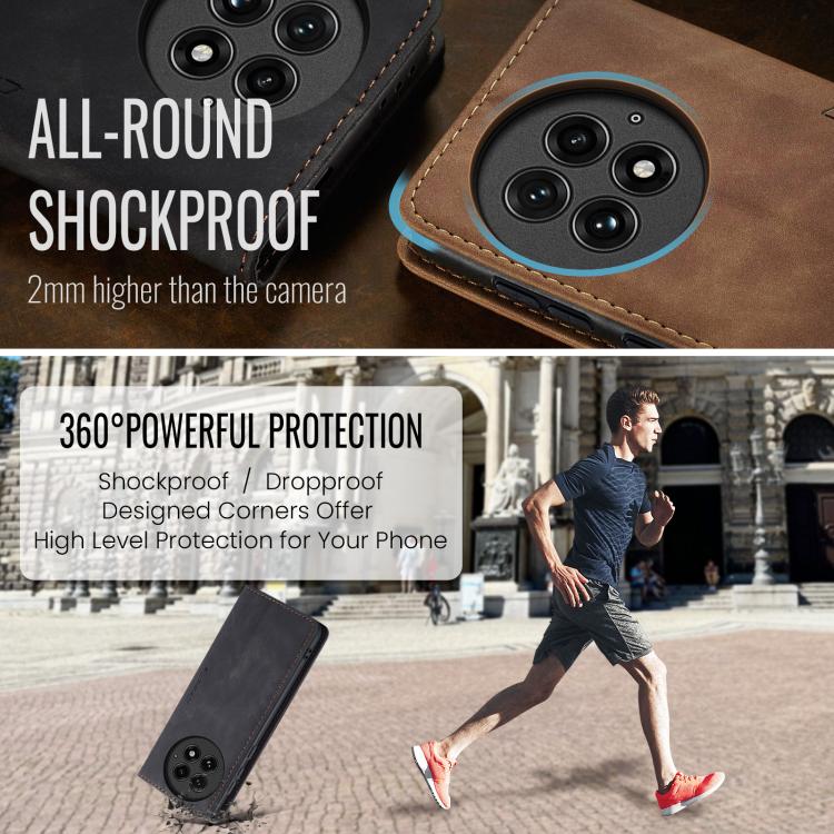 Funda de Cuero con Tapa Horizontal Multifuncional para OnePlus 13 Caseme 013 (Negra)