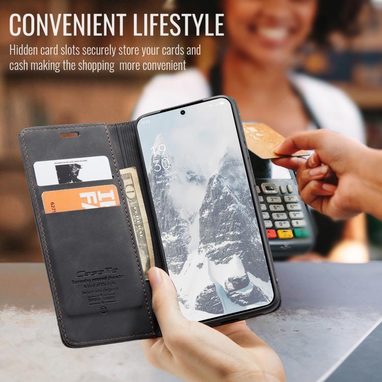 Funda de Cuero con Tapa Horizontal Multifuncional para OnePlus 13 Caseme 013 (Negra)