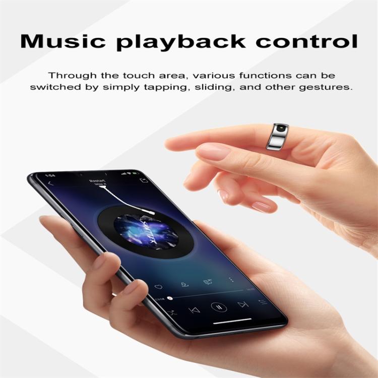 Anillo Inteligente R08 Tamaño 8 Compatible Frecuencia Cardíaca Oxígeno Sueño Modos Deportivos (Dorado)