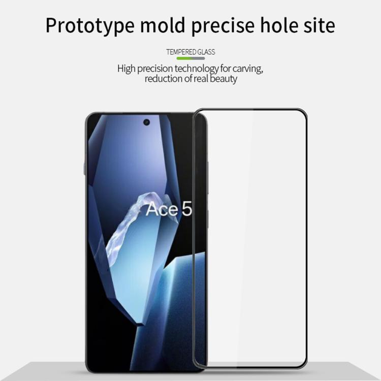 Película de Vidrio Templado Mofi 9H 3D para Pantalla Curva OnePlus Ace 5 y Ace 5 Pro (Negro)