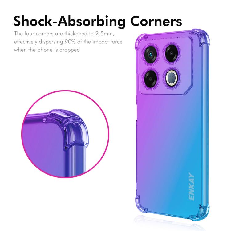 Funda TPU Enkay Hat-Prince para Infinix GT 20 Pro con Diseño Gradiente (Morado y Azul)