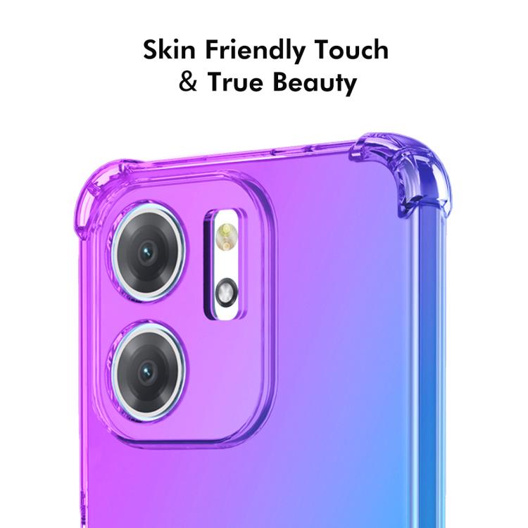 Funda TPU Enkay Hat-Prince con Diseño Sombrero y Bolsa de Aire para Infinix Hot 50I/Smart 9 (Morado y Dorado)