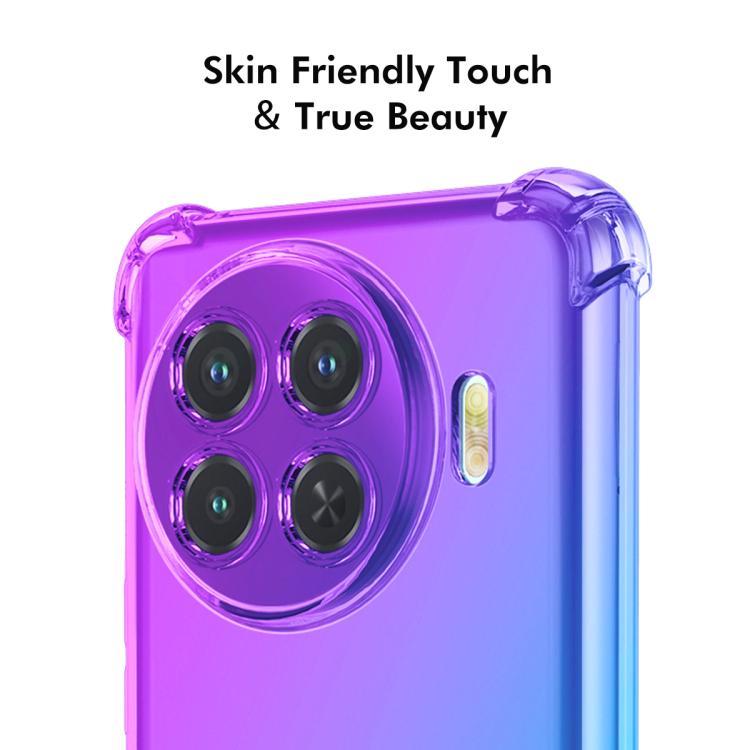 Funda TPU Enkay Hat-Prince Gradient Airbag para Tecno Spark 20 Pro+ 4G (Morado y Dorado)
