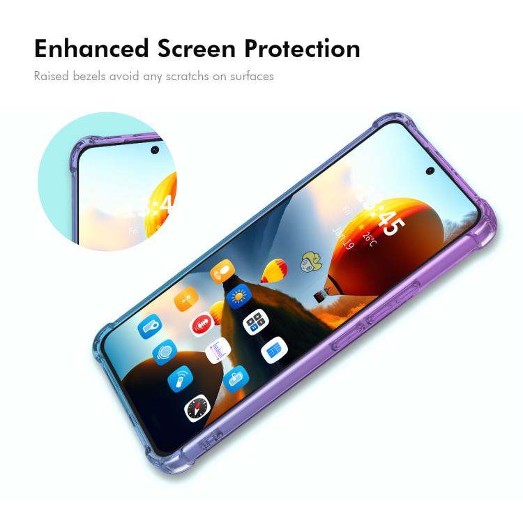 Funda TPU Enkay Hat-Prince Gradient Airbag para Tecno Spark 30C 4G (Morado y Dorado)