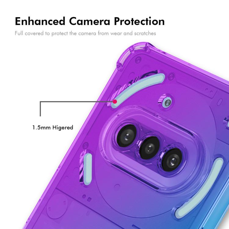 Funda TPU para Teléfono 3A Enkay Hat-Prince con Degradado y Airbag (Azul y Rosa)