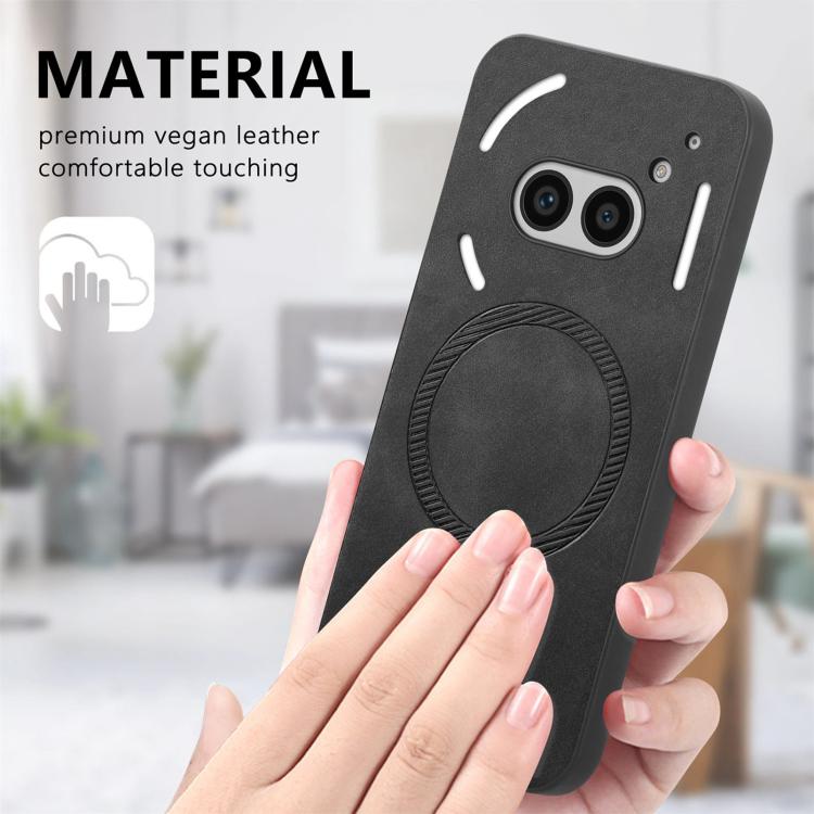 Funda Trasera Magnética de PU para Teléfono 2A Retro Magsafe (Marrón)