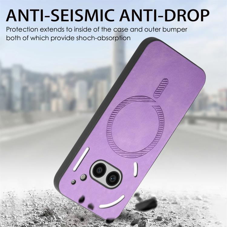 Funda Trasera Magnética PU para Teléfono cmf Phone 1 Retro Magsafe (Marrón)