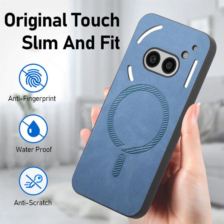 Funda Trasera Magnética PU para Teléfono cmf Phone 1 Retro Magsafe (Marrón)