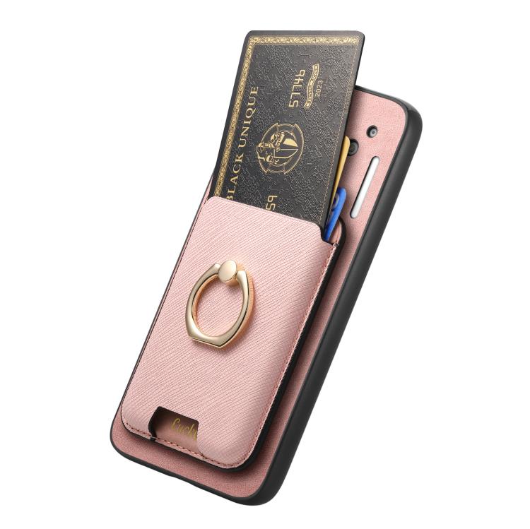 Funda para Teléfono cmf 1 Retro Cross Cuero con Anillo y Ranuras Magsafe (Rosa)
