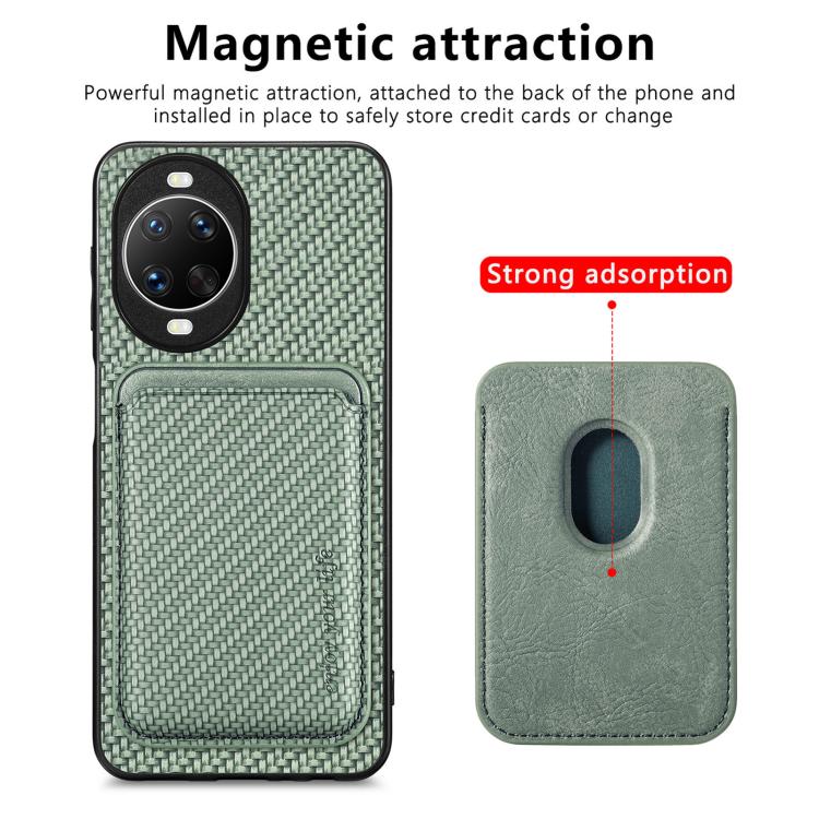 Funda de cuero con tapa Magsafe para Huawei Nova 14 Ultra (verde)