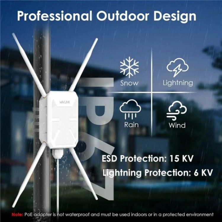 Repetidor AP WAVLINK WN588HA2 extensor WiFi doble banda AC1200 enchufe EE. UU.