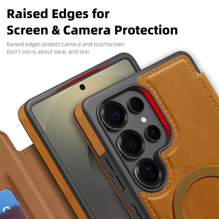 Funda de cuero Linton MagSafe para Samsung Galaxy A16 5G (morada)