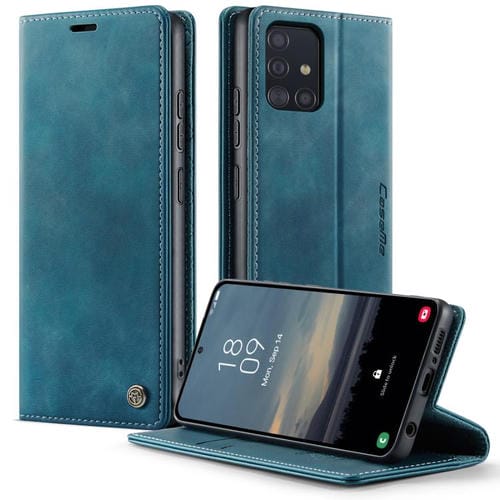 Funda para Samsung Galaxy A51 CaseMe 033 con forro de piel de becerro, microfibra y bloqueo RFID (verde)
